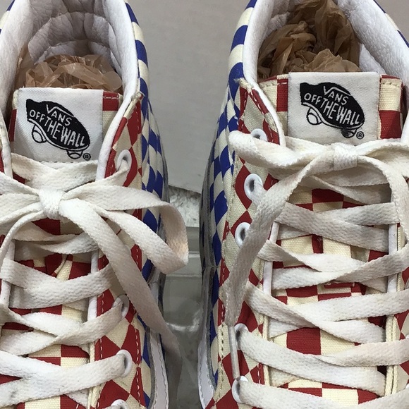 Vans men’s multicolor checkerboard high tops 11 - Picture 5 of 10